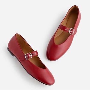 Madewell Remy red mary jane flats